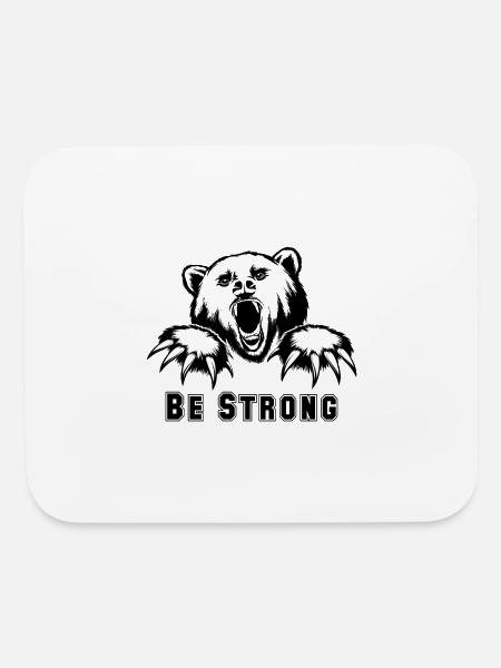 Be Strong Cool - Mouse pad Horizontal - white - Front