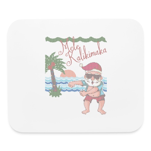 Ugly Christmas Sweater Hawaiian Dancing Santa - Mouse pad Horizontal
