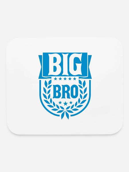 Text Big Bro Logo - Mouse pad Horizontal - white - Front