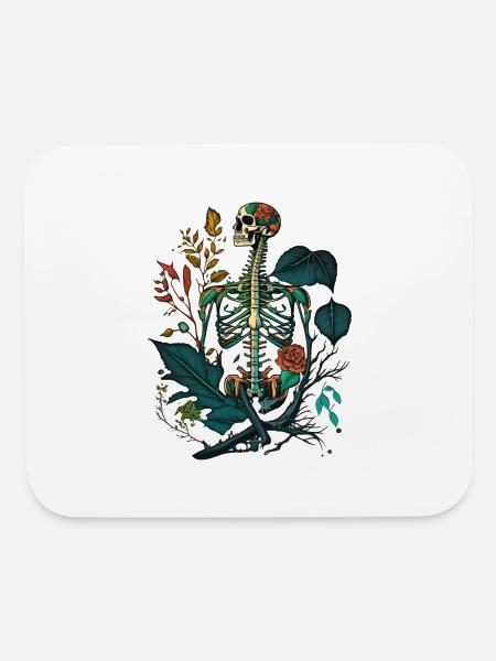bones and botaney - Mouse pad Horizontal - white - Front