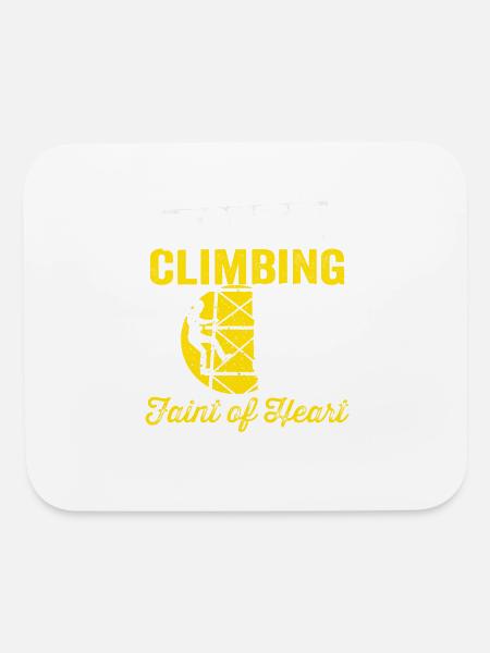 Cell Tower Climber Climbing Technician Art - Mouse pad Horizontal - white - Front