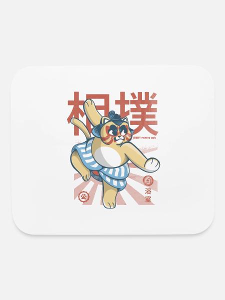 Cat - Mouse pad Horizontal - white - Front