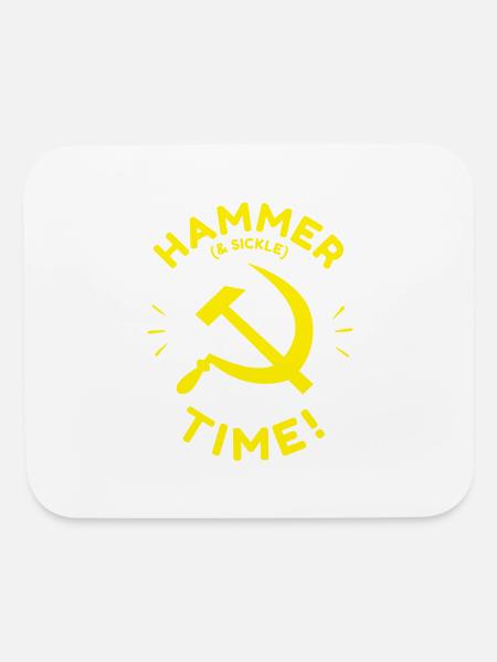 Hammer And Sickle Time - Mouse pad Horizontal - white - Front