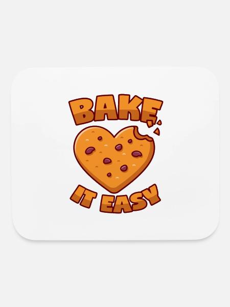 Baking Cookie Heart Take It Easy - Mouse pad Horizontal - white - Front