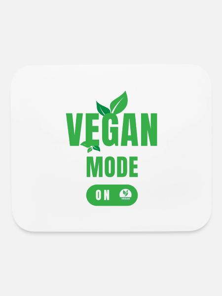 Vegan Mode On - Mouse pad Horizontal - white - Front