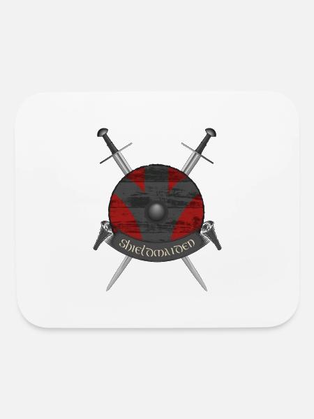 Swords And Vikings Shield Shieldmaiden - Mouse pad Horizontal - white