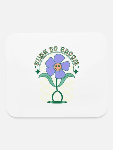 Time to bloom - Mouse pad Horizontal - white