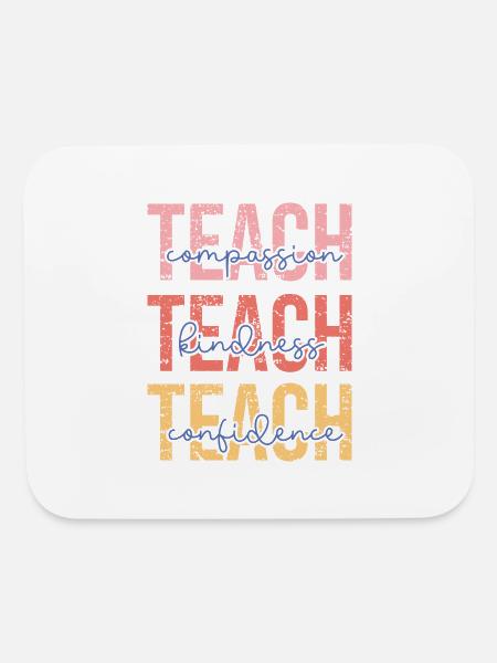 Colorful Teach - Mouse pad Horizontal - white