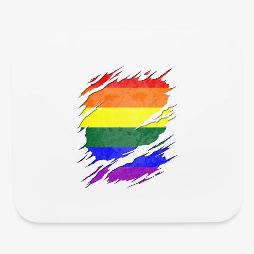 LGBTQ Pride Flag Ripped Reveal - Mouse pad Horizontal