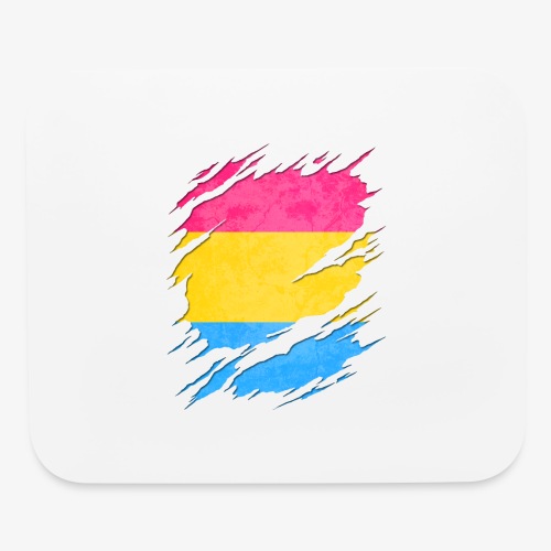 Pansexual Pride Flag Ripped Reveal - Mouse pad Horizontal