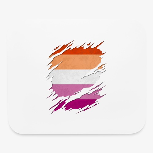 Lesbian Pride Flag Ripped Reveal - Mouse pad Horizontal