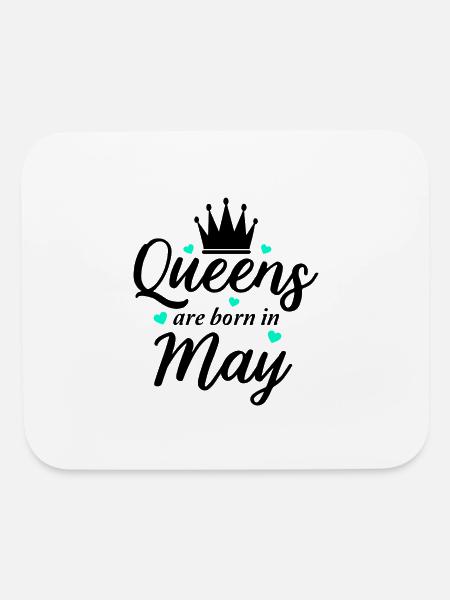 Explore our "Queens are Born in May" collection - Mouse pad Horizontal - white