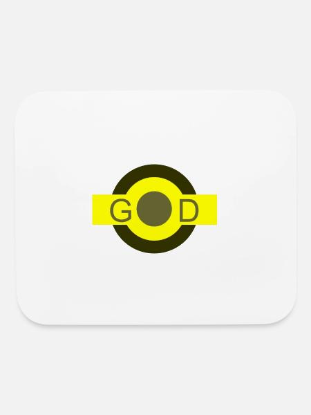 GOD - Mouse pad Horizontal - white - Front