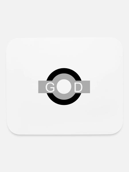 GOD - Mouse pad Horizontal - white - Front