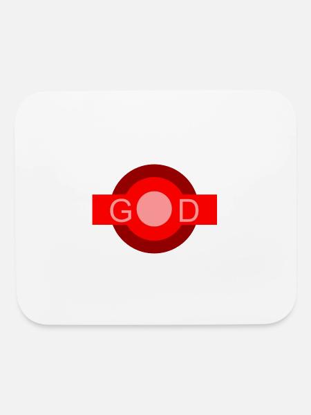 GOD - Mouse pad Horizontal - white - Front