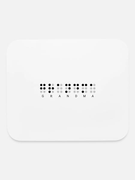 Grandma Braille Blindness Awareness Visually - Mouse pad Horizontal - white - Front