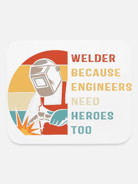 Mechanic Construction Welder - Mouse pad Horizontal - white - Front