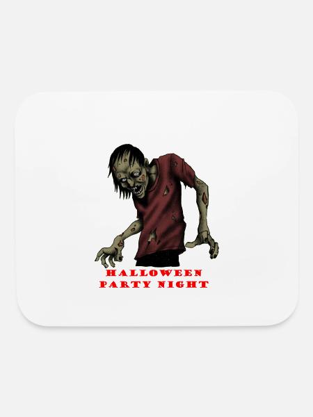 T-SHIRT DE SOIRÉE D’HALLOWEEN CLASSIQUE - Tapis de souris - blanc - Devant