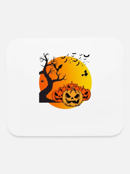 Soirée d’Halloween - Tapis de souris - blanc - Devant