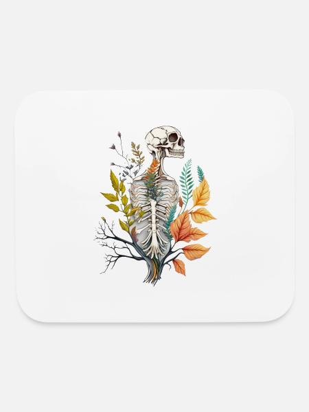 bones and botaney - Mouse pad Horizontal - white - Front
