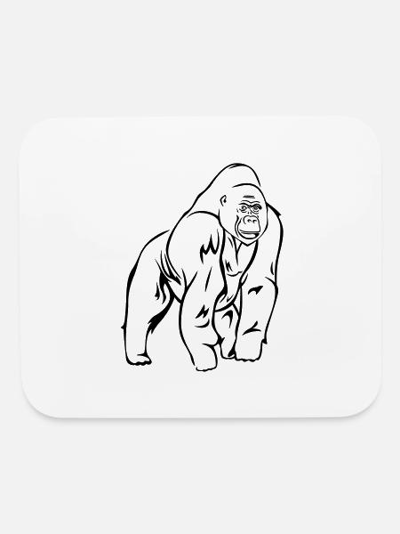 gorilla - Mouse pad Horizontal - white - Front