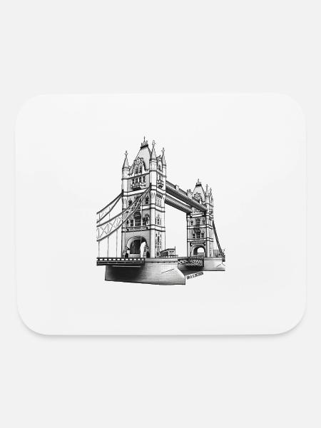 The Tower Bridge - Mouse pad Horizontal - white - Front