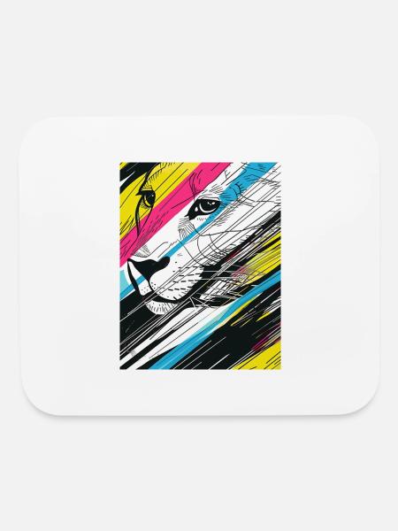 fast tiger - Mouse pad Horizontal - white - Front