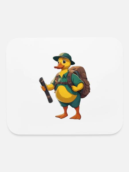 Adventure-Explorer Ducky - Mouse pad Horizontal - white - Front