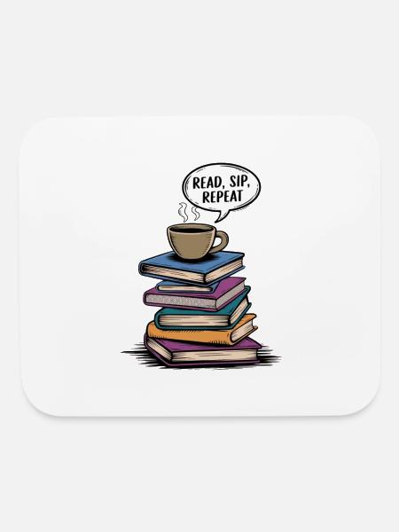 Read Sip Repeat - Mouse pad Horizontal - white - Front