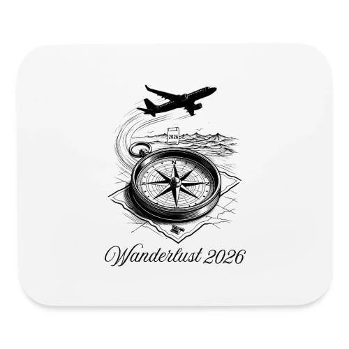 Wanderlust 2026 T-Shirt | Minimalist Travel Plane - Mouse pad Horizontal