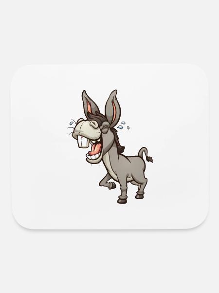 braying donkey - Mouse pad Horizontal - white - Front