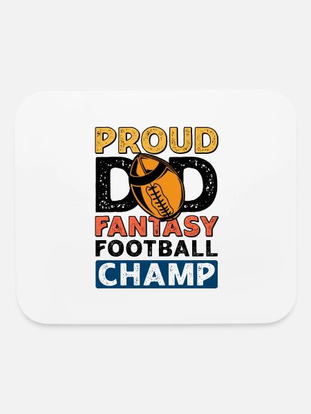 Fantasy Football Proud Dad Champ Sports Football - Mouse pad Horizontal - white - Front