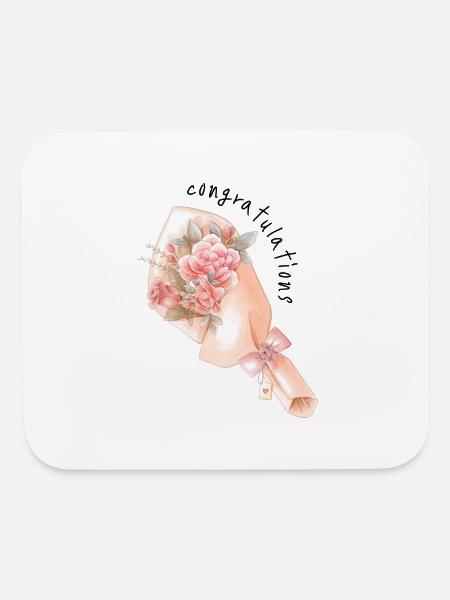 Congrats designed for you love gift for every one - Mouse pad Horizontal - white - Front