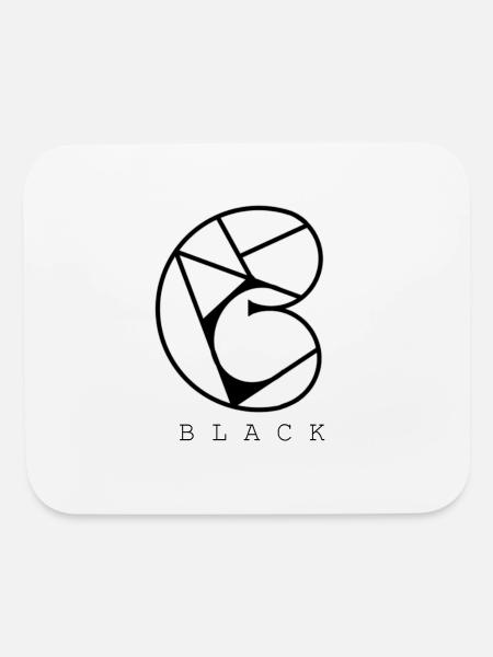 black letter logo - Mouse pad Horizontal - white - Front