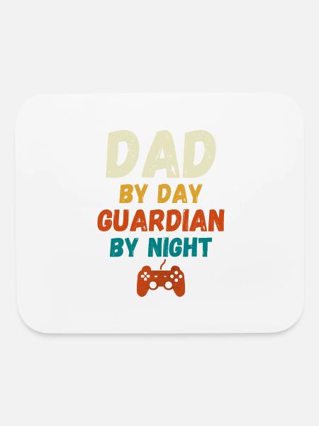 Dad By Day Guardian By Night - Mouse pad Horizontal - white - Front