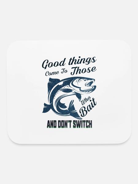 Funny Fishing, Tackle Wizard Motivation - Mouse pad Horizontal - white - Front