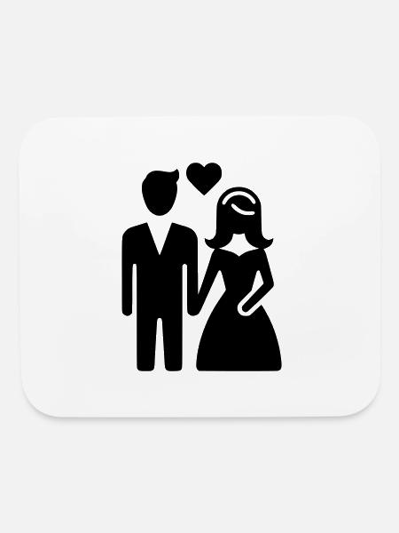 Romantic couple 03 01 - Mouse pad Horizontal - white - Front
