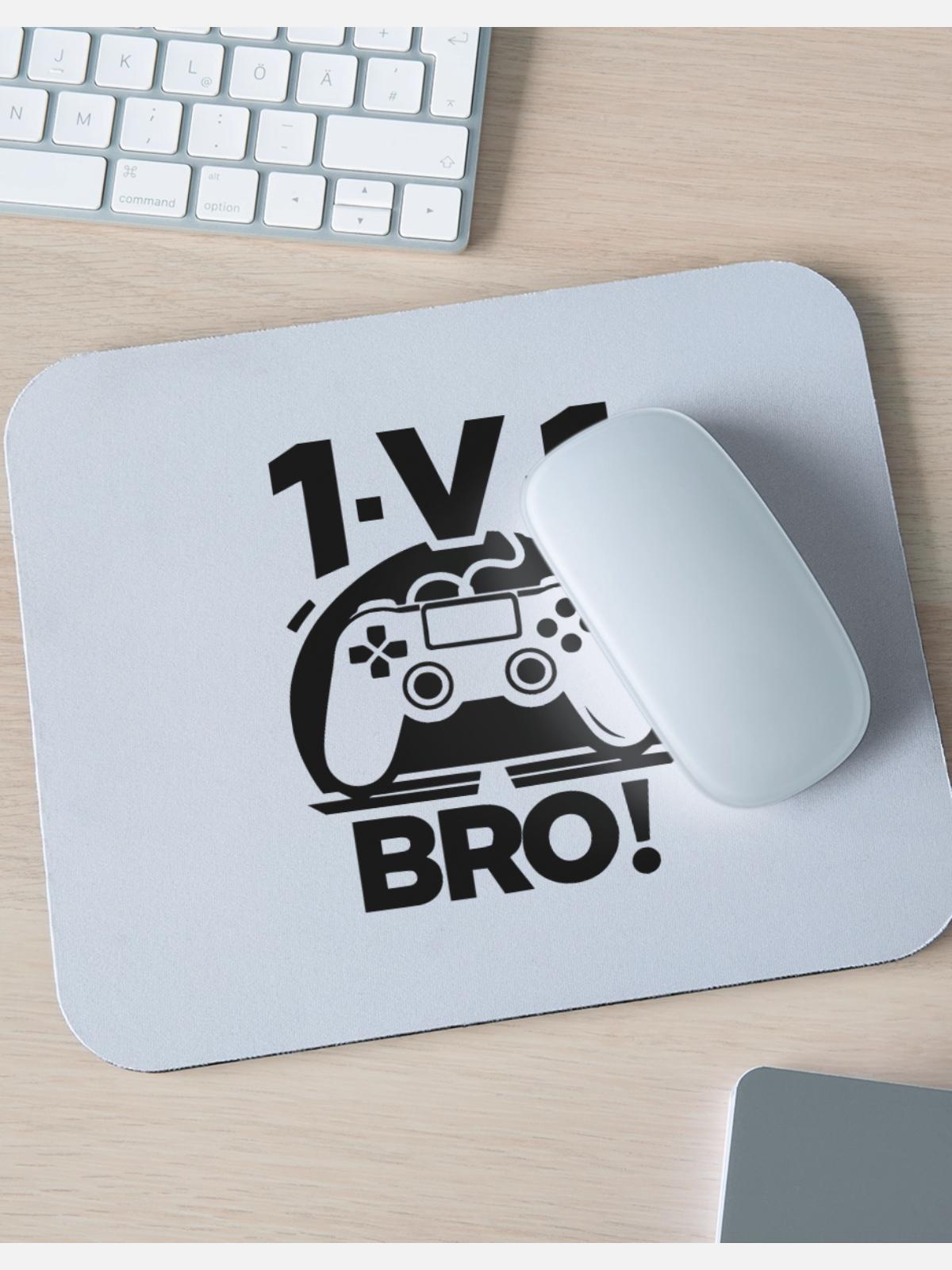1v1 Bro - Mouse pad Horizontal - white - Front