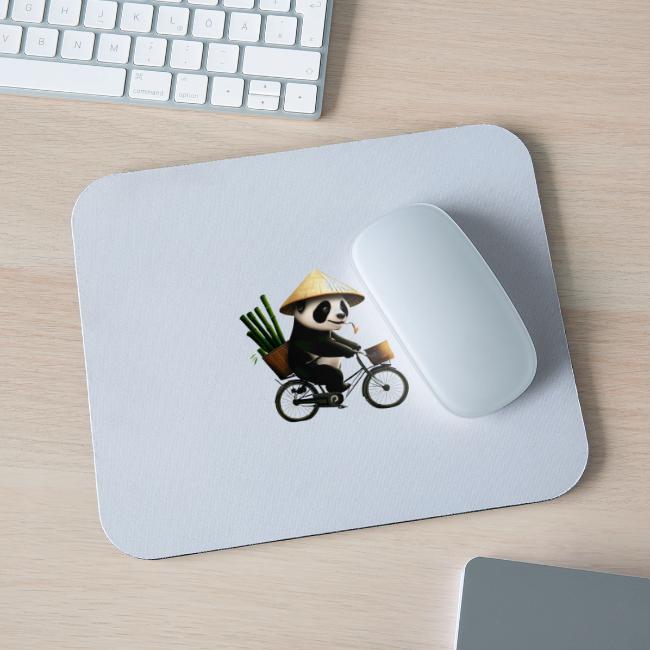 panda on a bike