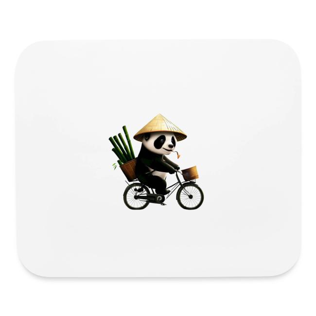 panda on a bike