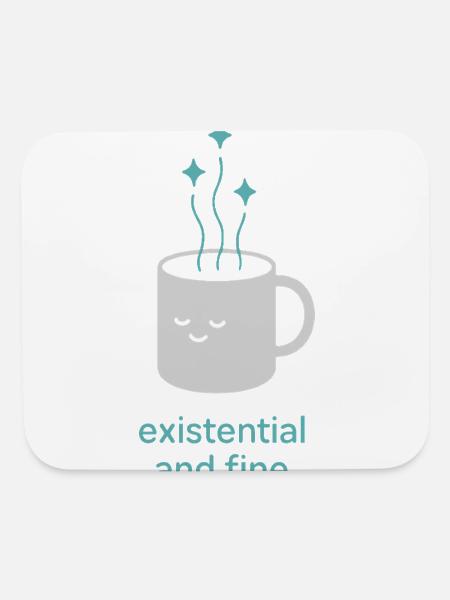 Nothing Matters Nihilism Absurdist Humor - Mouse pad Horizontal - white - Front