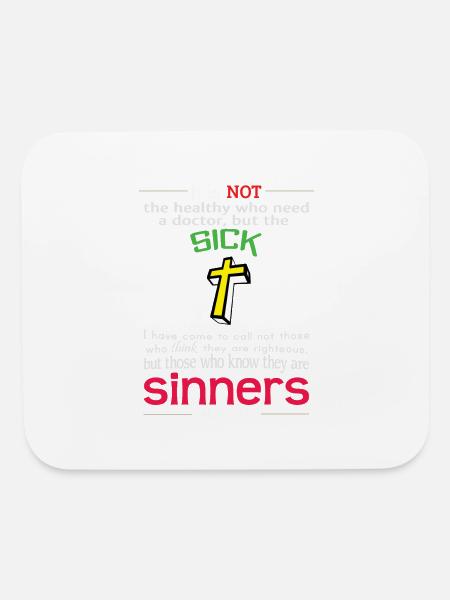 Mark 2:17 - Bible Verses - Mouse pad Horizontal - white - Front