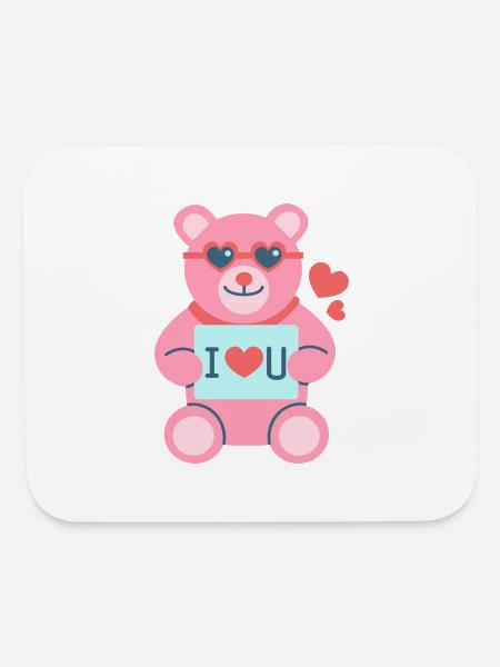 40 love teddy - Mouse pad Horizontal - white - Front