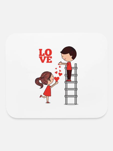 LOVE Collection - Mouse pad Horizontal - white - Front
