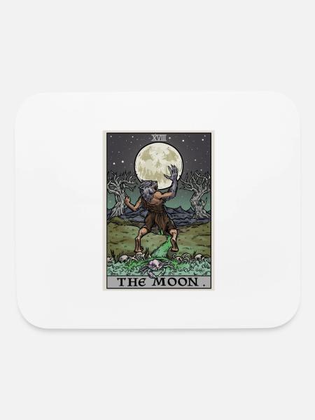 The Moon Terror Tarot Edition by The Ghoulish Garb - Mouse pad Horizontal - white - Front