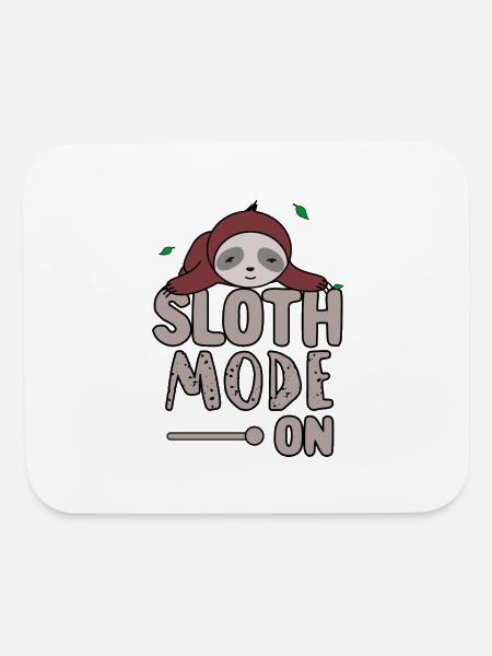 Sloth Mode On - Mouse pad Horizontal - white - Front