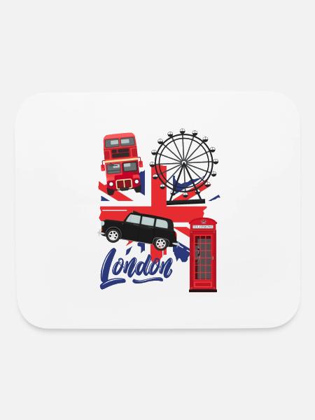 I Love London UK Travel more adventure Exploring - Mouse pad Horizontal - white - Front