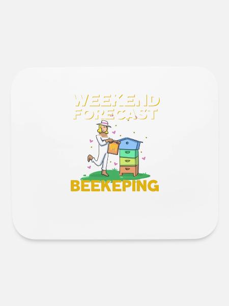 Beekeeping Weekend Forecast - Mouse pad Horizontal - white - Front