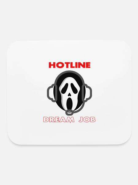Ghostface Phone Call - Mouse pad Horizontal - white