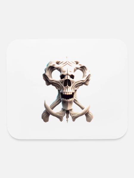 Skull Bones - Mouse pad Horizontal - white - Front